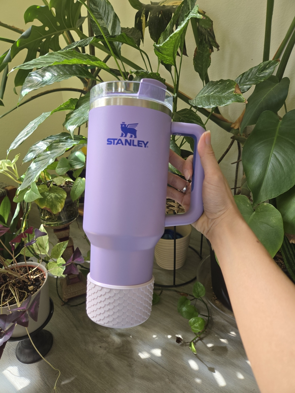 Stanley Lavender Travel Mug with Handle and Textured Base
